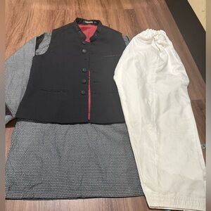 India Boutique Black and White Kids Dress Set